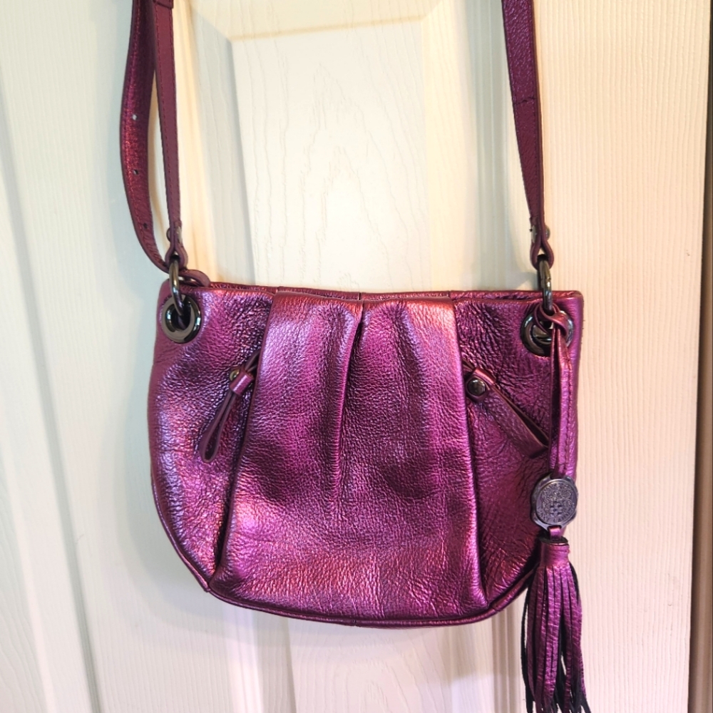 Vince Camuto Metallic Purple Crossbody Bag